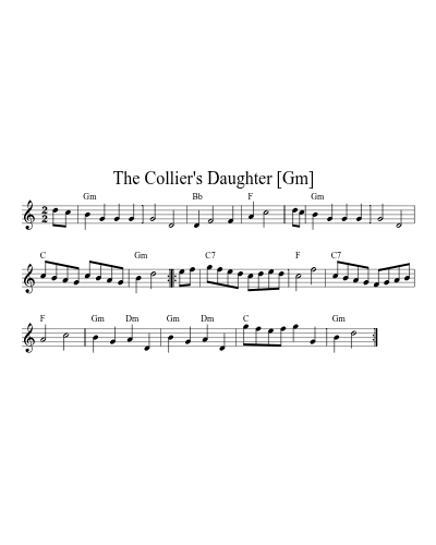 The Collier's Daughter   [Gm]