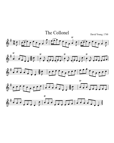 The Collonel sheet music preview