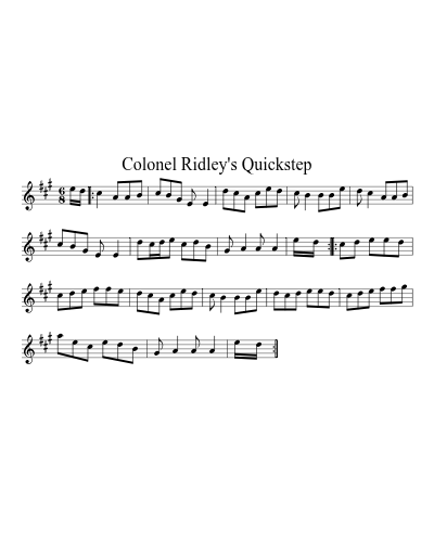 Colonel Ridley's Quickstep (Version 4)