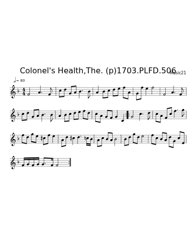 Colonel's Health,The. (p)1703.PLFD.506