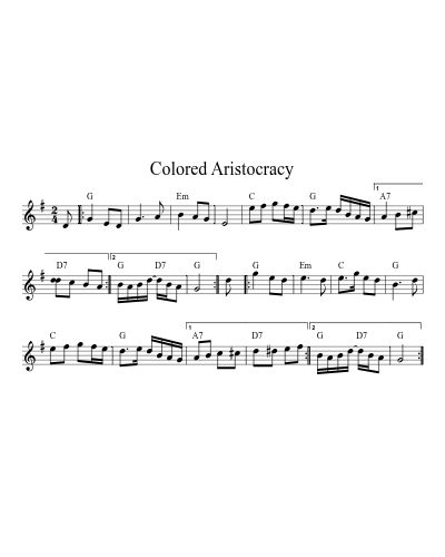 Colored Aristocracy (Version 6)