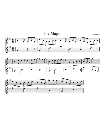 the Major sheet music preview