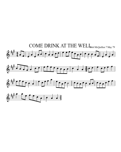 COME DRINK AT THE WELL (Version 2)