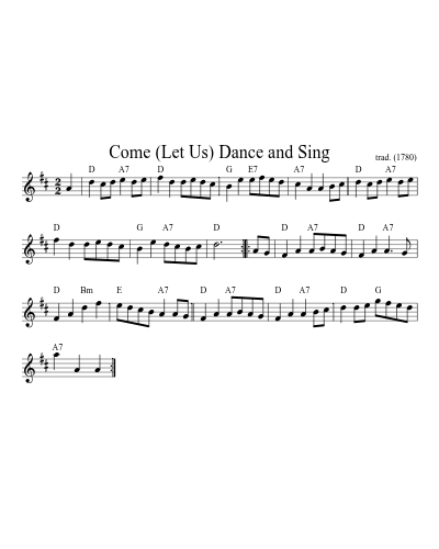 Come (Let Us) Dance and Sing (Version 2)