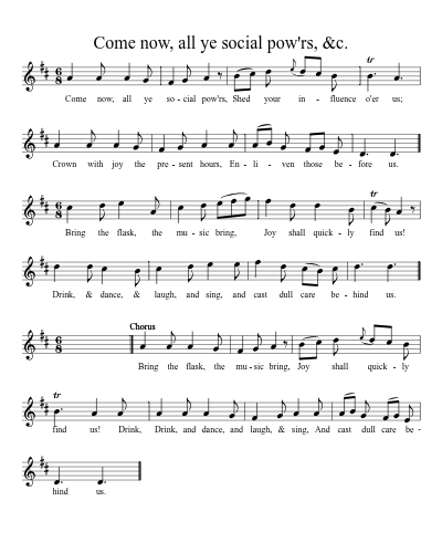 Come now, all ye social pow'rs, &c. (Version 2)