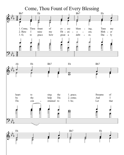Come, Thou Fount of Every Blessing