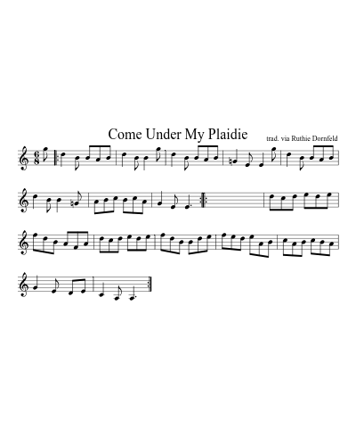Come Under My Plaidie (Version 5)