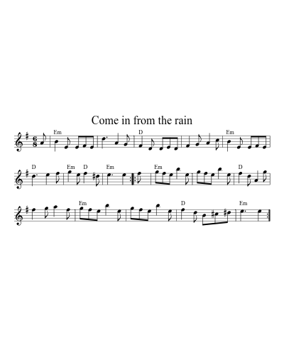Come In From The Rain (Version 5)