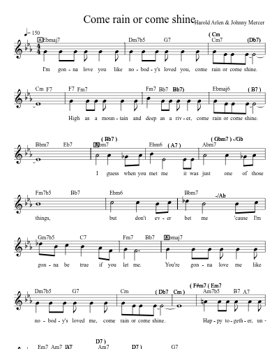 Come rain or come shine