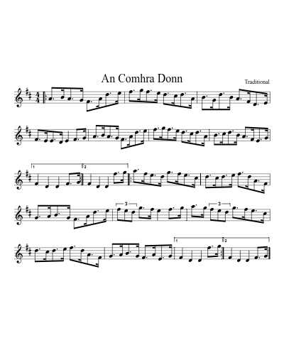 An Comhra Donn sheet music preview