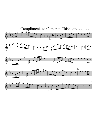 Compliments to Cameron Chisholm (Version 2)