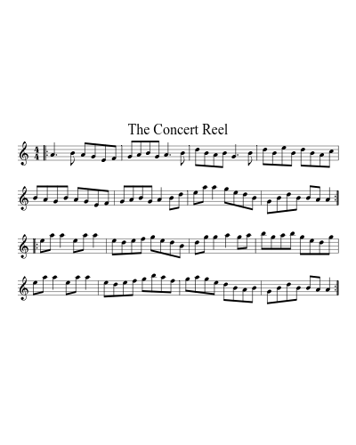 The Concert Reel sheet music preview