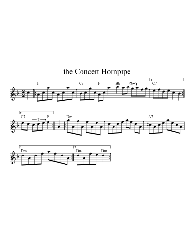 the Concert Hornpipe (Version 4) sheet music preview