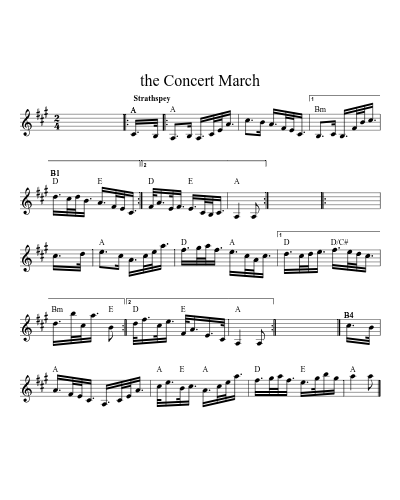 the Concert March sheet music preview