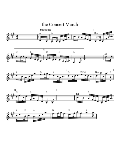 the Concert March (Version 2) sheet music preview