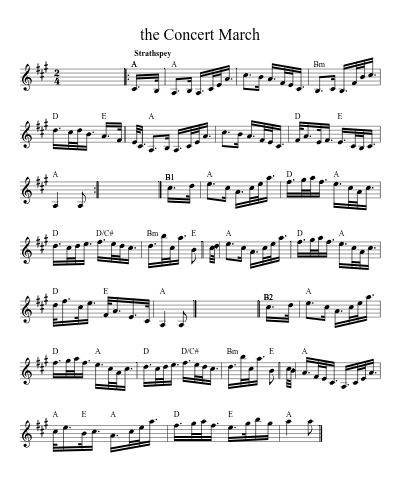 the Concert March (Version 3) sheet music preview