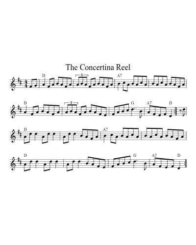 The Concertina Reel (Version 4) sheet music preview
