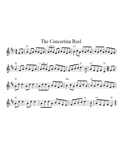 The Concertina Reel (Version 7) sheet music preview