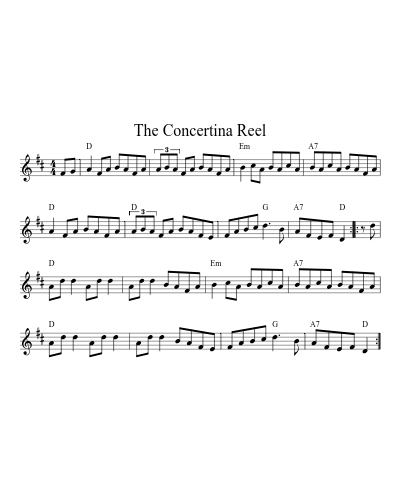 The Concertina Reel (Version 9) sheet music preview