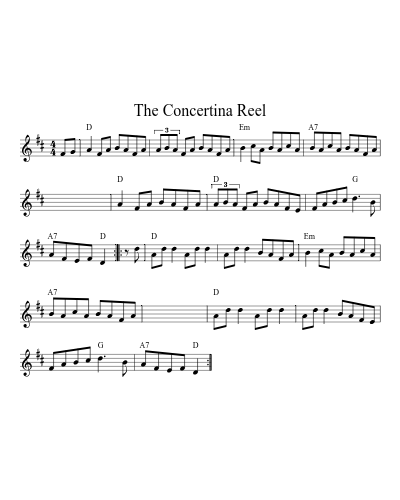 The Concertina Reel (Version 10) sheet music preview