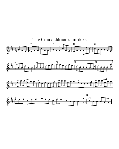 The Connachtman's rambles (Version 4) sheet music preview