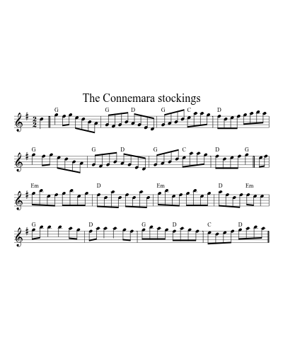 The Connemara stockings (Version 2) sheet music preview