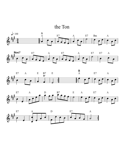 the Ton sheet music preview