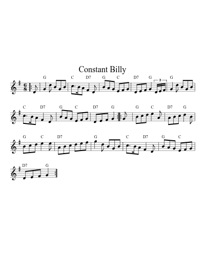 Constant Billy (Version 4) sheet music preview