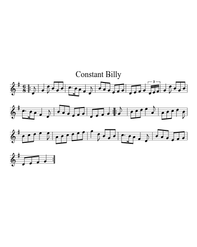Constant Billy (Version 6) sheet music preview