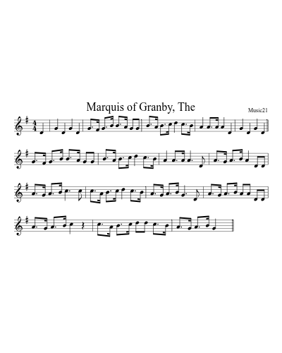 Marquis of Granby, The preview