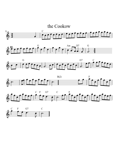 the Cookow sheet music preview