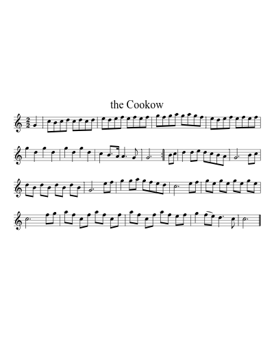 the Cookow (Version 2) sheet music preview