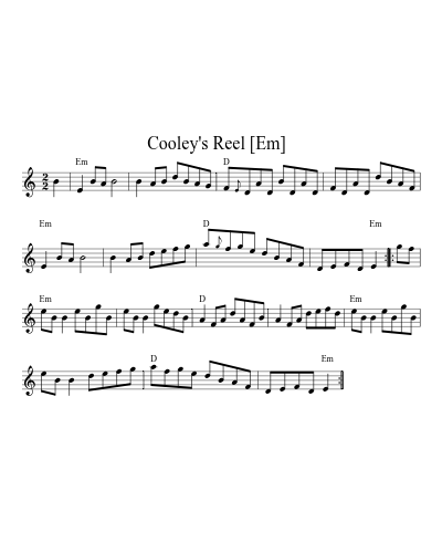 Cooley's Reel   [Em]