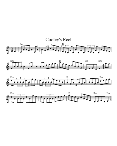 Cooley's reel (Version 7) sheet music preview