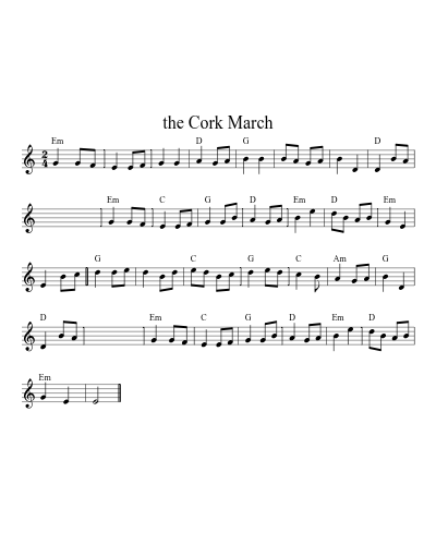 the Cork March sheet music preview