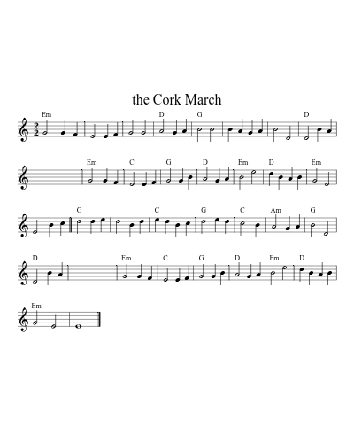 the Cork March (Version 7) sheet music preview