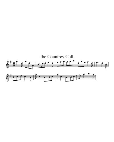 the Countrey Coll (Version 2) sheet music preview