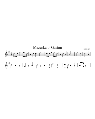 Mazurka o' Gaston preview