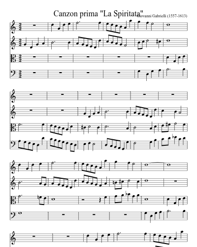 Canzon prima "La Spiritata" (Version 4)