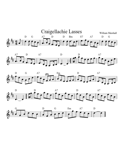 Craigellachie Lasses (Version 2)