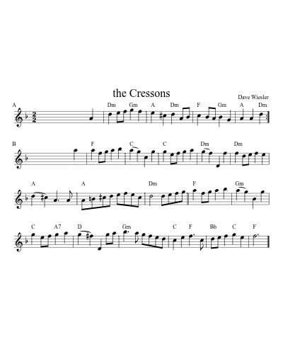 the Cressons sheet music preview