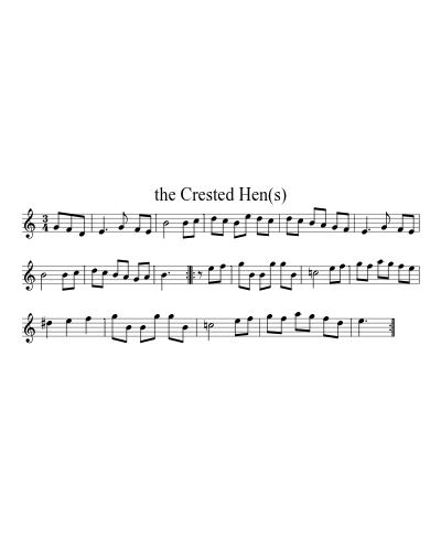 the Crested Hen(s) (Version 2) sheet music preview