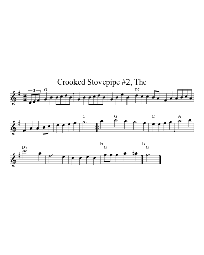 Crooked Stovepipe #2, The sheet music preview