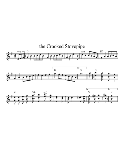 the Crooked Stovepipe (Version 2) sheet music preview