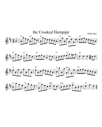 the Crooked Hornpipe (Version 2)