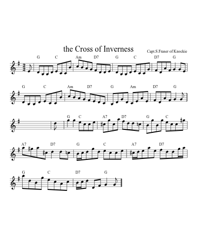 the Cross of Inverness (Version 2) sheet music preview