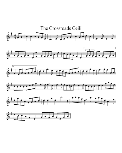 The Crossroads Ceili sheet music preview