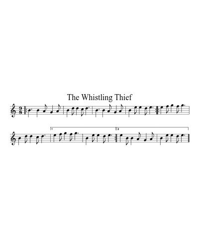 The Whistling Thief sheet music preview