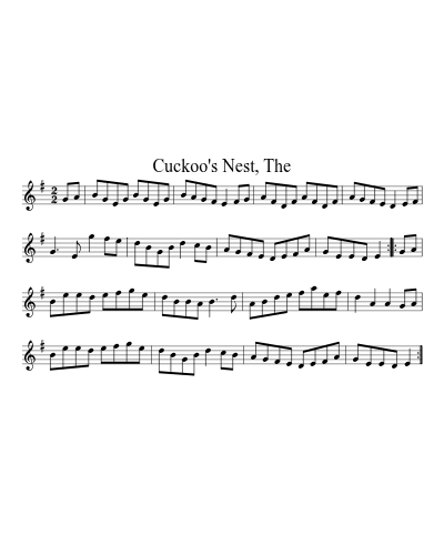 Cuckoo's Nest, The sheet music preview