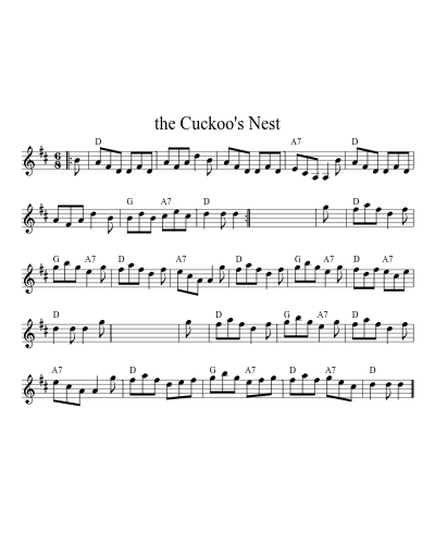 The Cuckoo's Nest (Version 8) sheet music preview